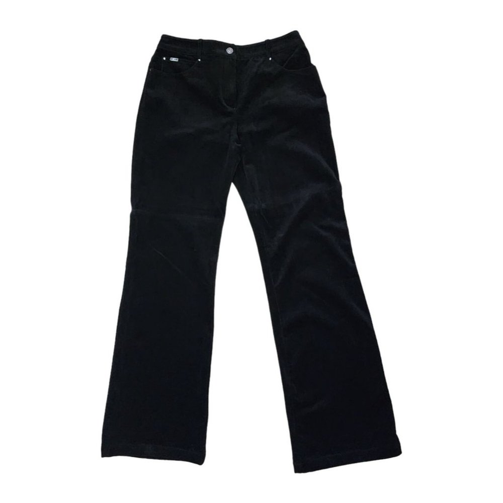 St. John NWT Black Pants Stetch Cords Solid Jeans 6